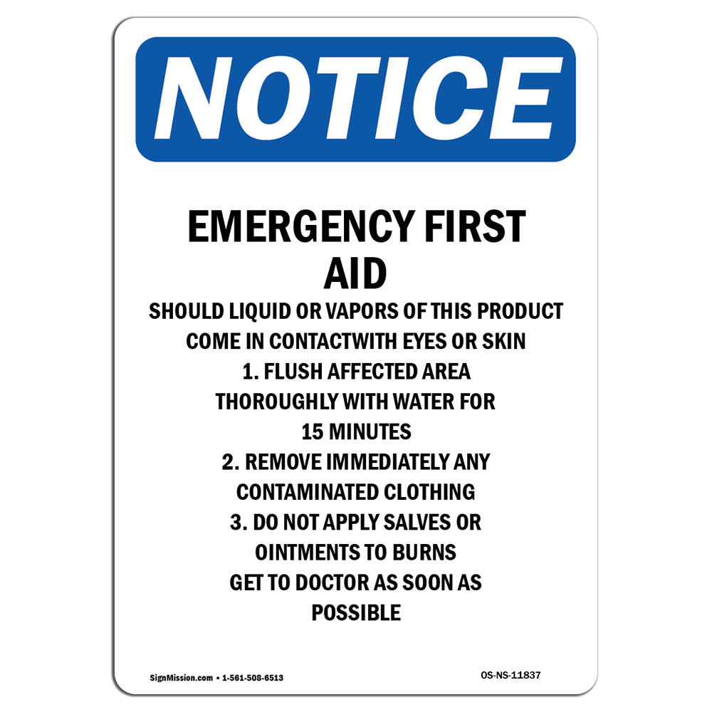 SignMission Emergency First Aid Should Liquid Sign Wayfair